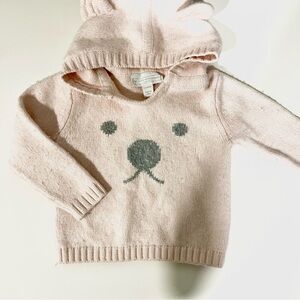 Wool sweater Kids Pink Bear Hoodie
